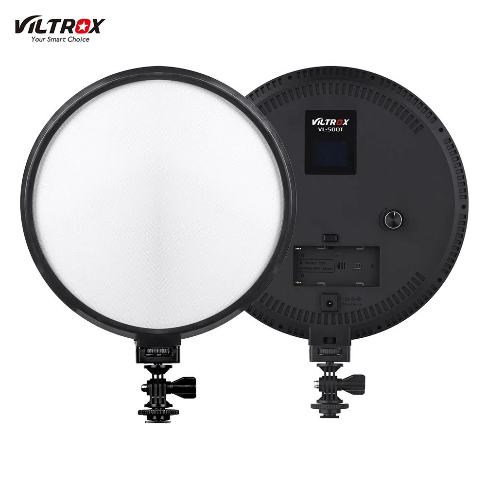 Viltrox VL-500T 25W LED Video Studio Light Lamp Slim Bi-Color Dimmable F550 Battery for camera photo shooting YouTube Video show