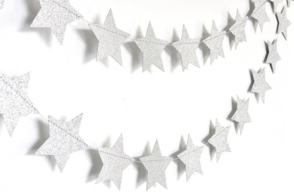 JOY-ENLIFE дешевые бумажные гирлянды в виде звезд, 1 шт., 4 м, гирлянды для свадебного украшения, баннеров для дня рождения, баннеров, Висячие бумажные гирлянды, домашний декор