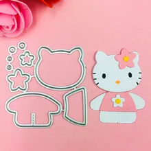 

Lovely cat Metal Cutting Dies Stencils for DIY Scrapbooking Stamp/photo album Decorative Embossing DIY Paper Cards