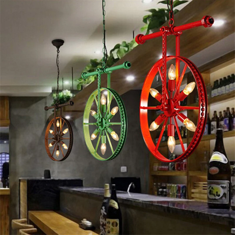 

American Industrial Color Wheel Light Retro Cafe / Bar Light Personality Restaurant Light Free Shipping