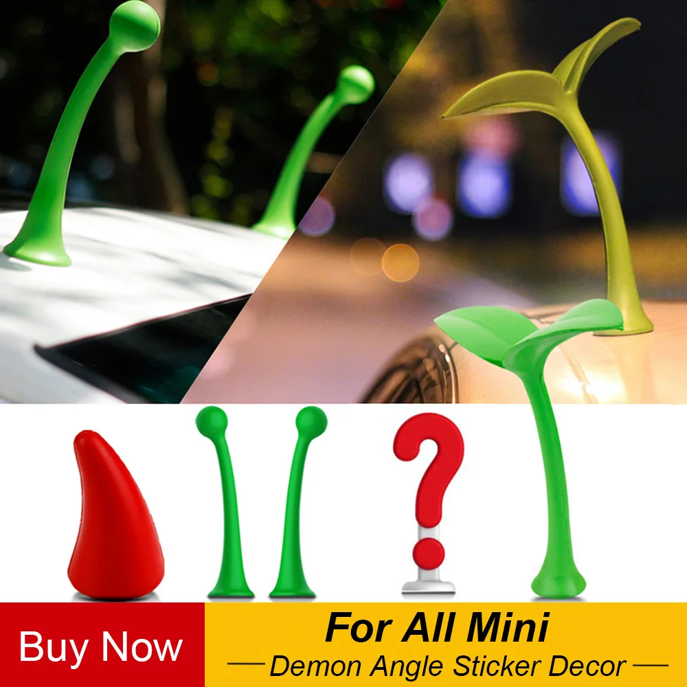 

3D Seedlings Demon Angle Anti-collision Auto Roof Car Sticker Decoration for Mini Cooper JCW One Car styling Clubman Countryman