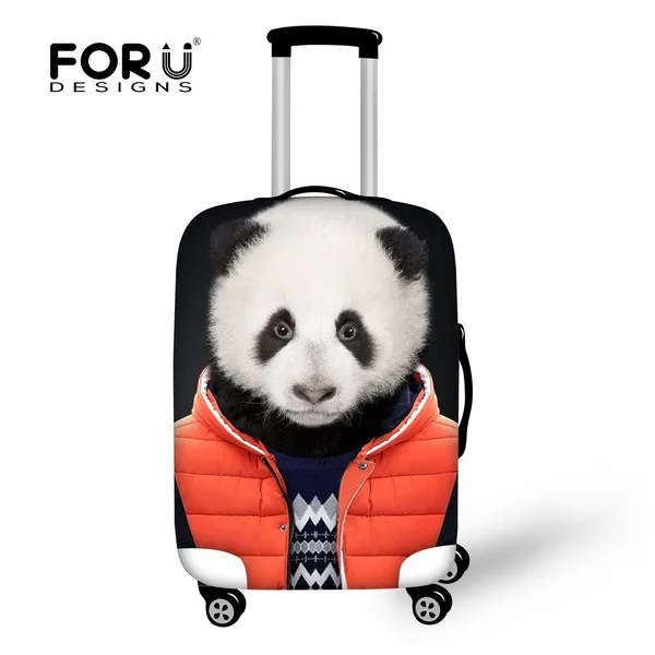 Image 2015 Panda Print Luggage Protective Cover Animal Tiger Head Luggage Cover For 18 30 inch Suitcases Zoo Waterproof Luggage Covers