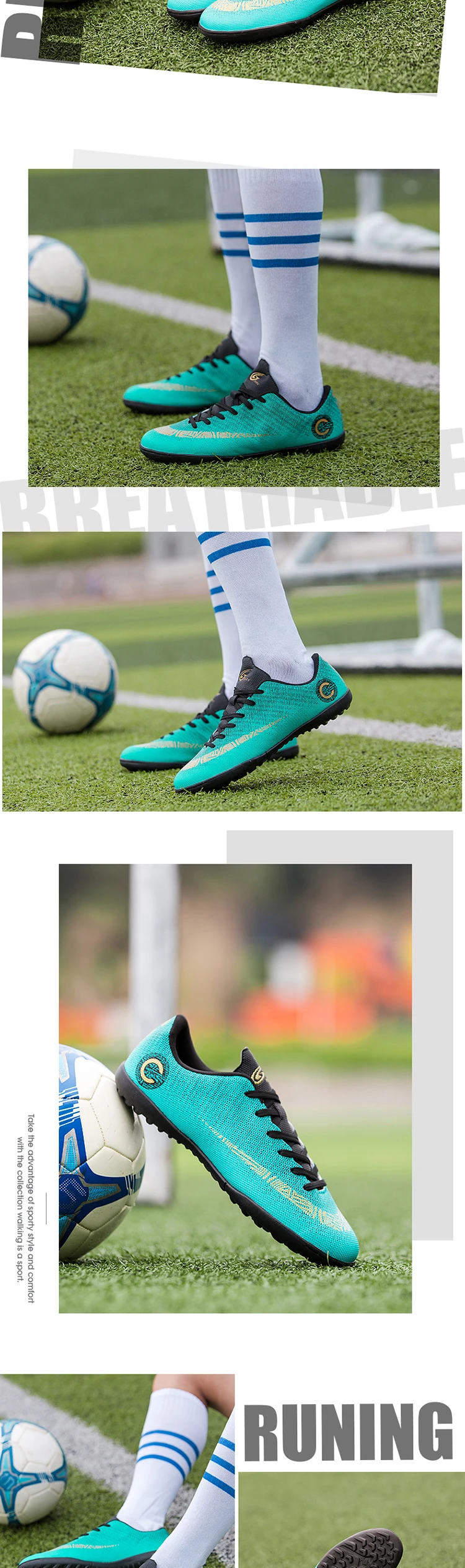 ZHENZU/Детская футбольная обувь; Новинка года; высококачественные детские спортивные кроссовки; Китайская футбольная обувь для мальчиков и девочек; уличные кроссовки