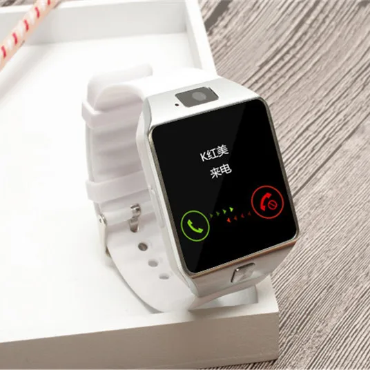 Смарт-часы с Bluetooth, умные наручные часы, поддержка телефона, камеры, SIM, TF, GSM, для Android, iOS, телефон dz09, pk, gt08, a1, для мужчин и женщин - Цвет: White