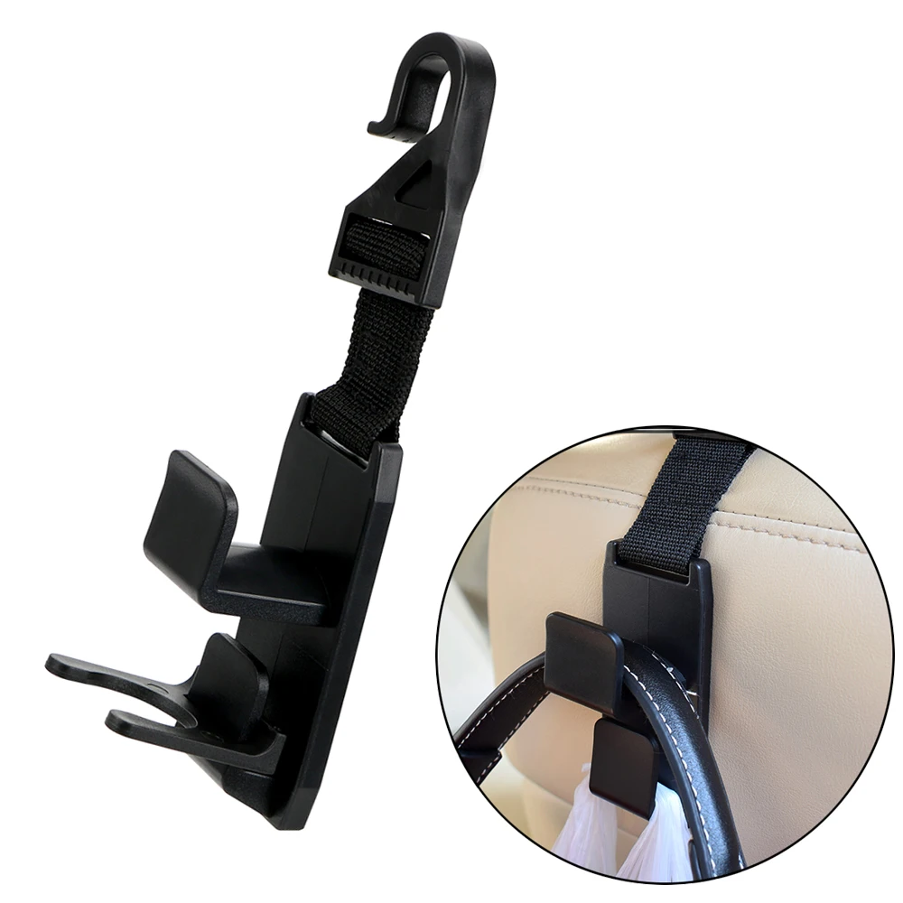 

LEEPEE Car Hanger Hooks Car Seat Back Hooks 1 Piece Auto Fastener Clip for Bags Purse Cloth Grocery Headrest Holder