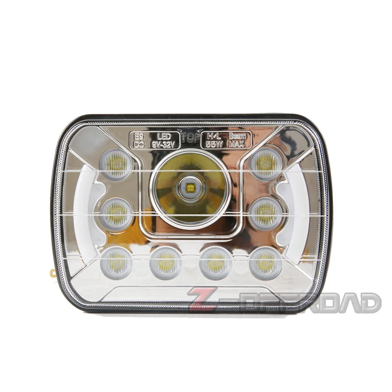 

For Jeep Cherokee Offroad Headlamps Square 5x7Inch LED Headlights with Daytime Running Lights Hi/Lo Beam Lamp Projector