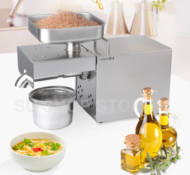 

220v/110V automatic oil press machine,oil presser Home ,stainless steel seed oil extractor,Mini Cold hot oil press machine