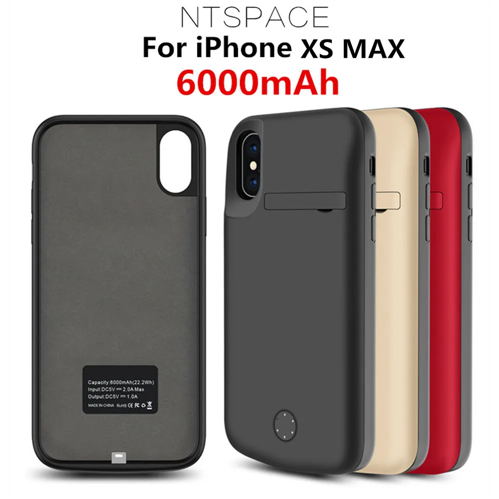 NTSPACE Portable Battery Charger Cases For iPhone XS MAX 6000mAh
