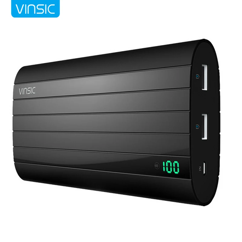 Vinsic VSPB206b Portable Power Bank 20000 mAh Super-large Capacity Portable Charger Rechargeable External Battery Pack Powerbank
