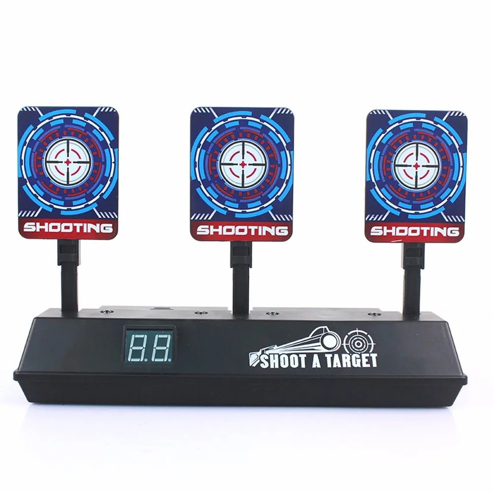 Электрическая мишень с автоматическим сбросом для игрушек Nerf бластера гелевые