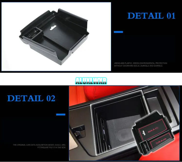 Автомобильный стиль подлокотник коробки центральный содержимое коробка подлокотник коробка хранения содержание коробка для alfa romeo Giulia автомобильные аксессуары