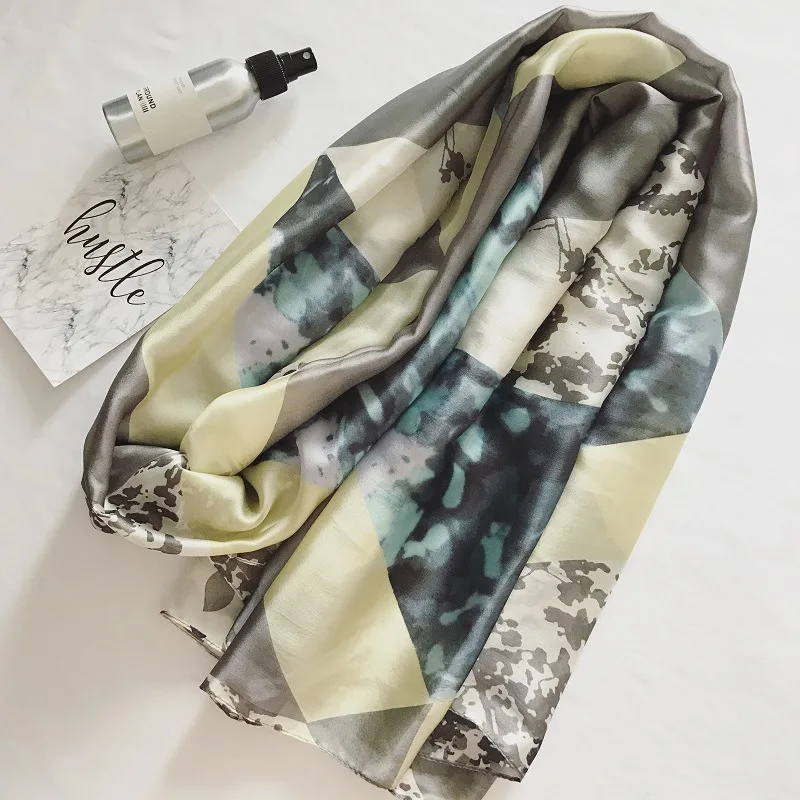 Шелковый шифоновый шарф платок Цветочная подвеска foulard soft islami хиджаб шарфы женские шаль с цветочным принтом бандана шелковый палантин шаль