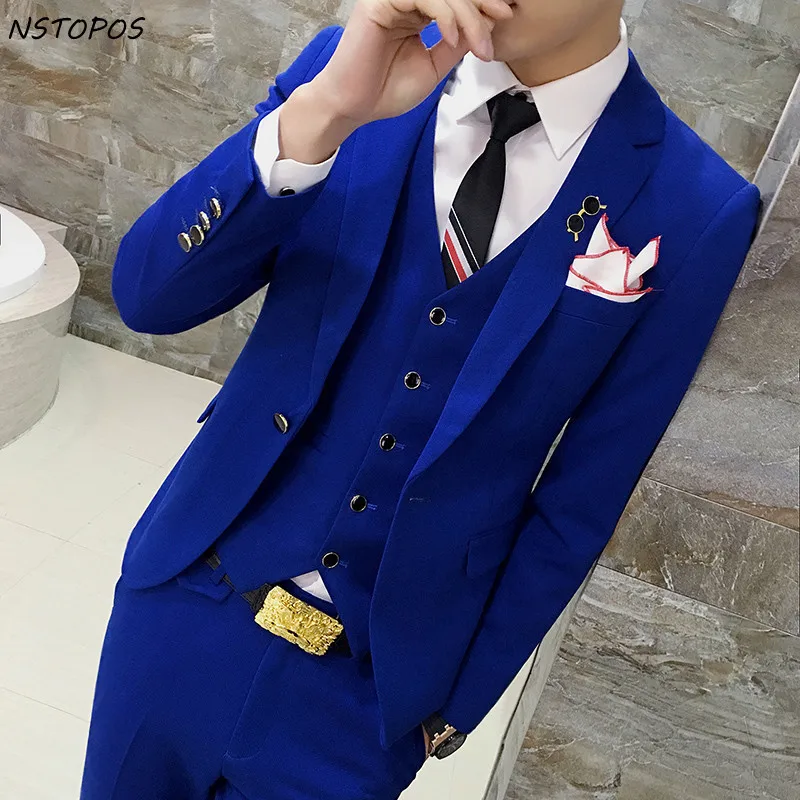 9061 46 De Réduction6 Couleurs Bleu Royal Rouge Noir Gris Simple Brest Costume De Mariage 4xl Business Forma Hommes Costumes De Mariage Marié