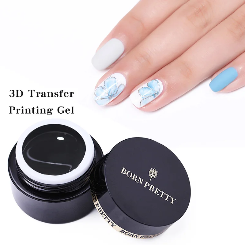 3D Transfer Gel BORN PRETTY 3D переводной печати гель 5 мл звездное небо фольга клей замочить от ногтей Гель-лак для маникюра - Цвет: 3D Transfer Gel
