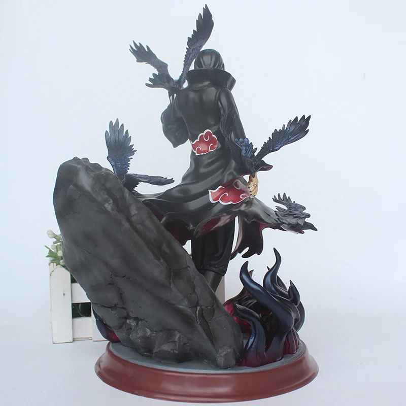 Goedkoop Anime Naruto Shippuden Itachi PVC Action Figure GK Uchiha Itachi Met Crow Collectible Model Toy 28 cm