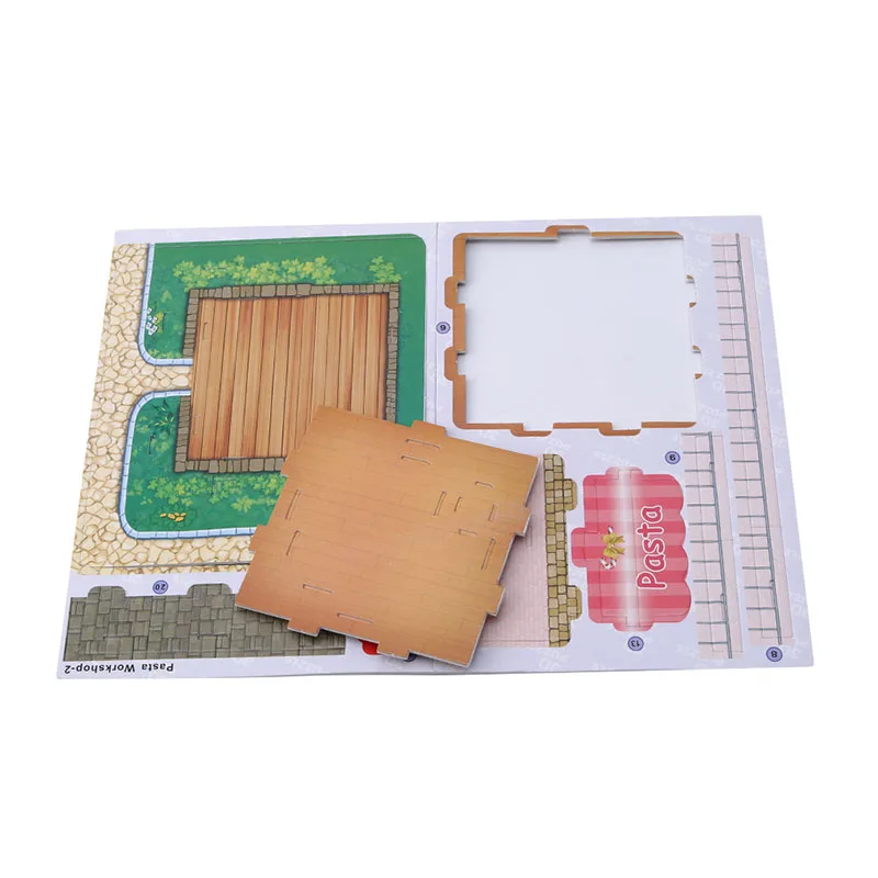 DIY 3D головоломка дом игрушки для детей овсянка мастерская Пазлы обучающая