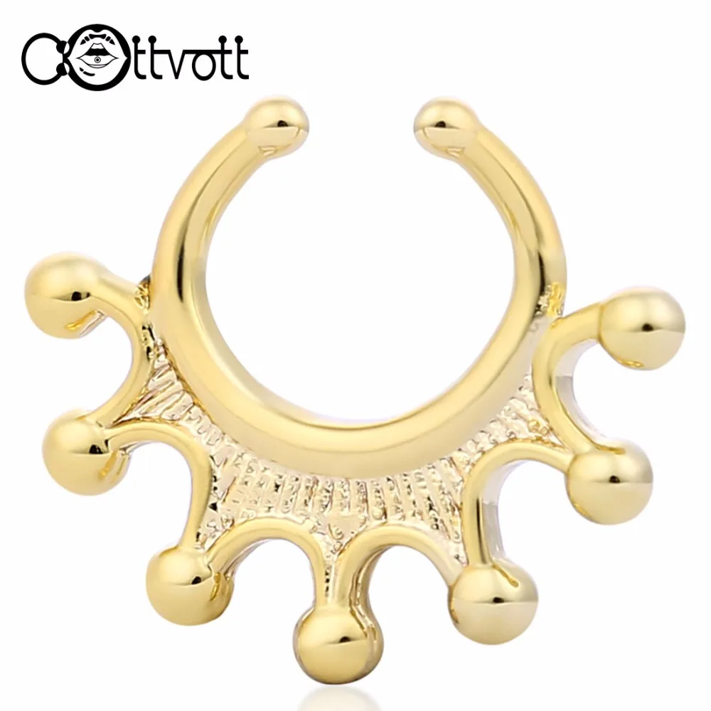 Buy Copper Nose Ring Fake Septum Clicker Nose Hoop