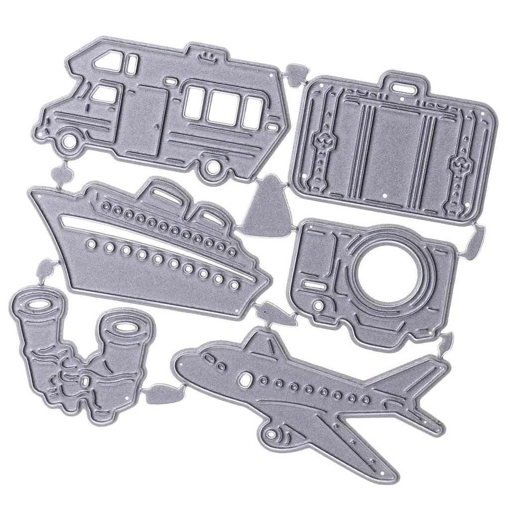 1 Set Travel Accessories Shape DIY Cutting Dies For Scrapbooking Album Craft