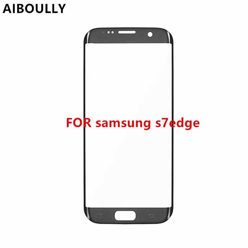 

AIBOULLY s7edge touch glass For Samsung Galaxy S7 Edge G935 G935F G935FD Touch Screen Digitizer front Glass Screen +3M Sticker