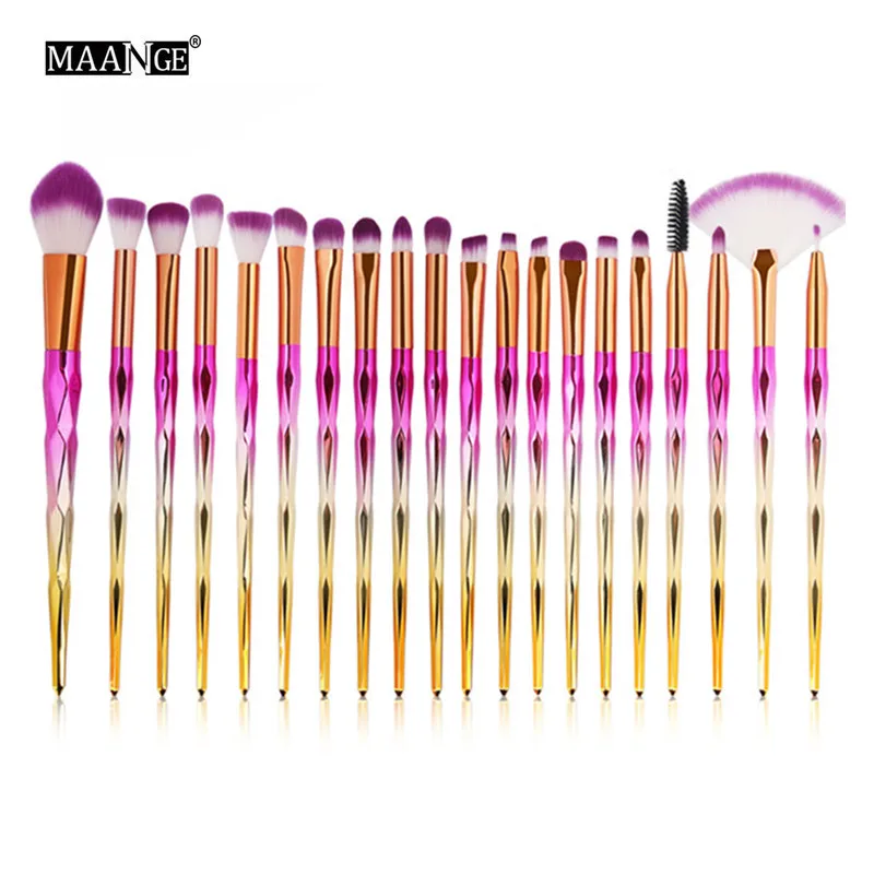

20Pcs Professional Eye Make Up Brush Set Rainbow Diamond Makeup-brushes Mint Green Rose Gold Lip Eyebrow Eyeshadow Brush New