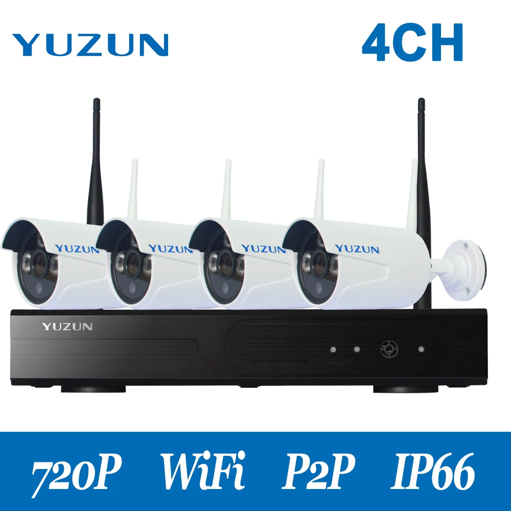 720P wireless cctv kits 4ch WIFI IP Camera font b Outdoor b font indoor Security System