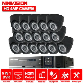 

16CH 4MP 5MP DVR NVR AHD HD CCTV System 16PCS 4MP IR-Cut indoor day night vision CCTV Security Camera Video Surveillance kit
