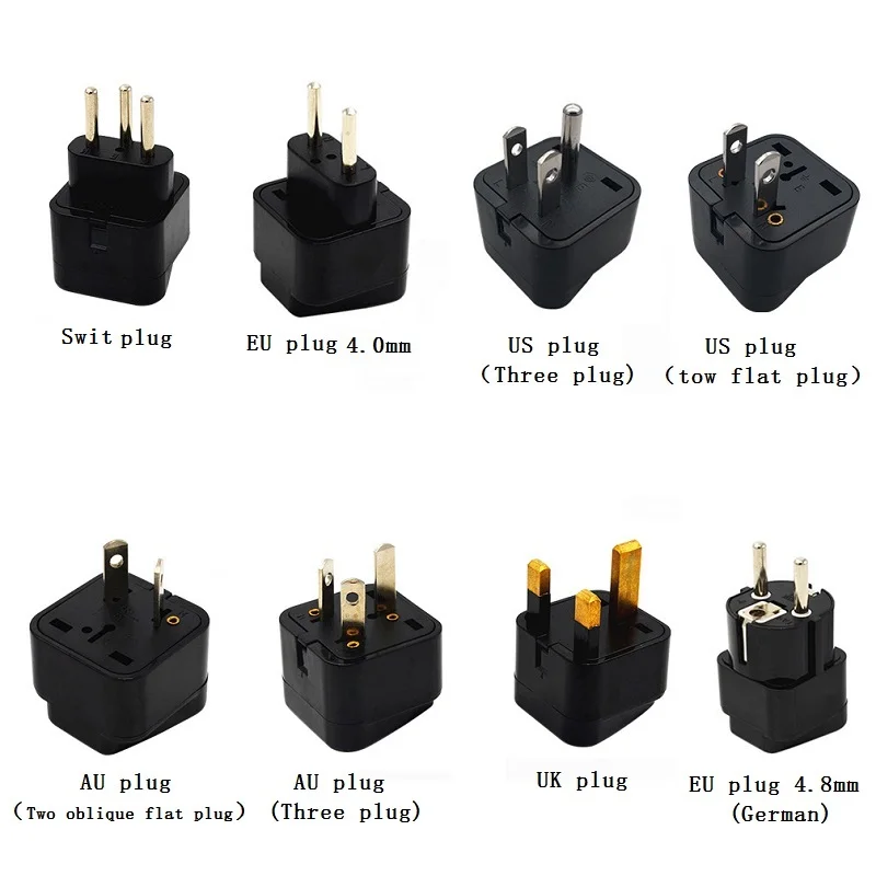 1 шт. Универсальный адаптер с вилкой US, UK, AU, EU, Italy, Swiss, для путешествий, настенное зарядное устройство переменного тока, розетка, адаптер, конвертер, 2/3Pin разъем