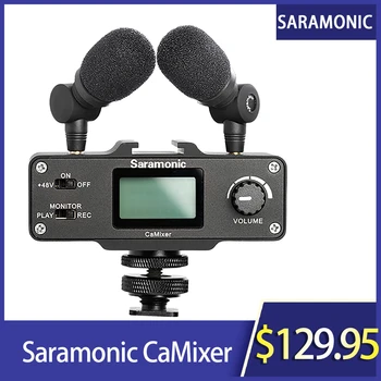 

Saramonic CaMixer VIDEO Microphone Dual Stereo Condenser Digital Mixer 48V Phantom For Canon Nikon Sony Fujifilm DSLR Camera MIC