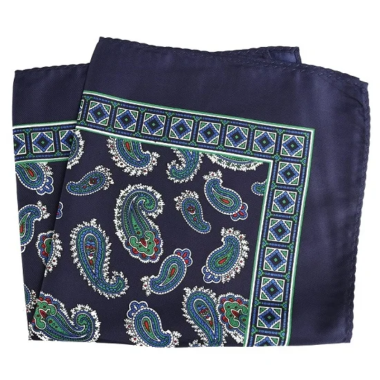 PH031 Pocket Square Портной Смит Роскошные 33X33 см большой платок Пейсли Цветочный горошек карманные квадраты из микрофибры трафаретной печати мужские носовые платки - Цвет: PH031 Pocket Square