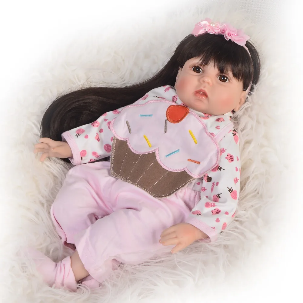 

22Inch 55cm Silicone Reborn Baby Dolls Baby Alive Adorable Lifelike Toddler Kids Toy Reborn boneca Birthday Christmas Gift