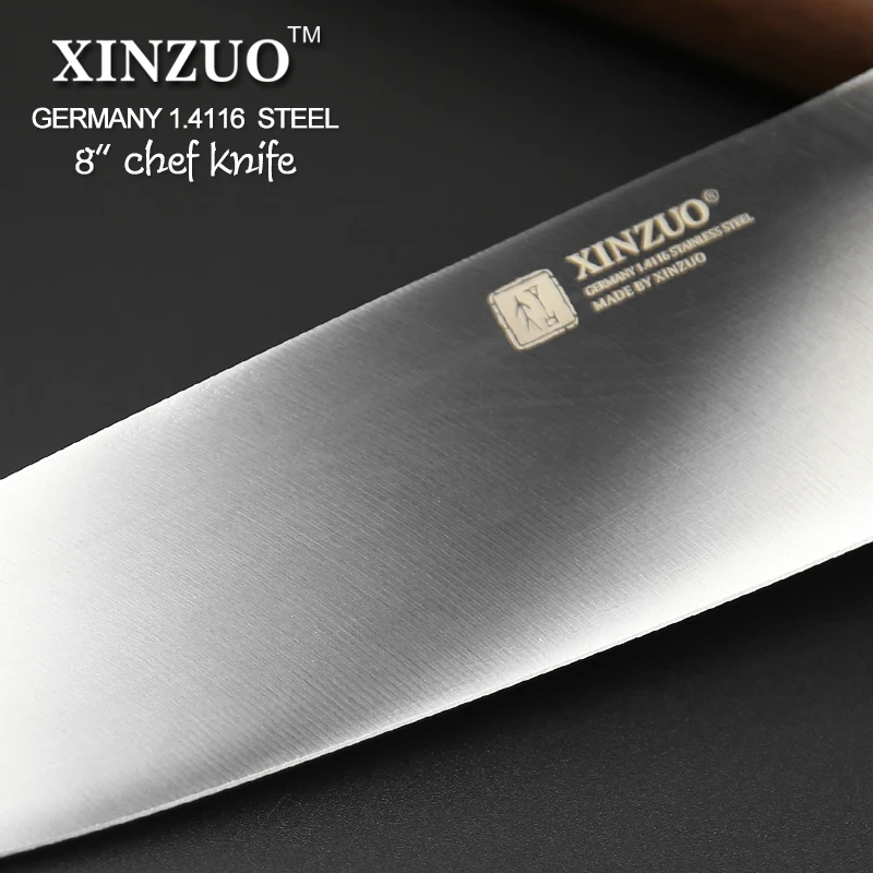 XINZUO 8 ''нож шеф-повара высокоуглеродистая немецкая сталь кухонные ножи Кливер овощной нож палисандр Ручка Кухня Шеф повара инструменты