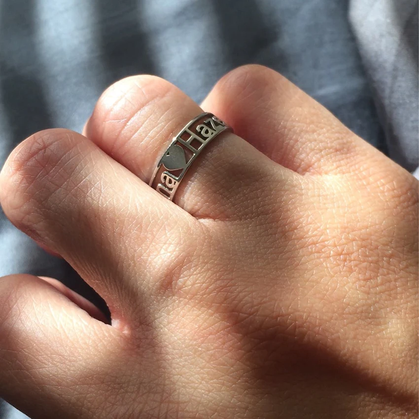 Персонализированные римские цифры из нержавеющей стали, золотистое кольцо, кольцо на заказ, обручальные кольца для женщин, ювелирные изделия для пар