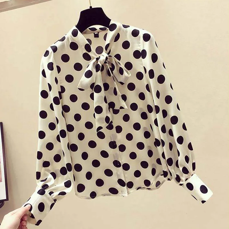 2019 جديد نمط ملابس حريمي الربيع والخريف البلوزات زائد حجم إمرأة قمم و الشيفون البلوزات قمصان 4XL