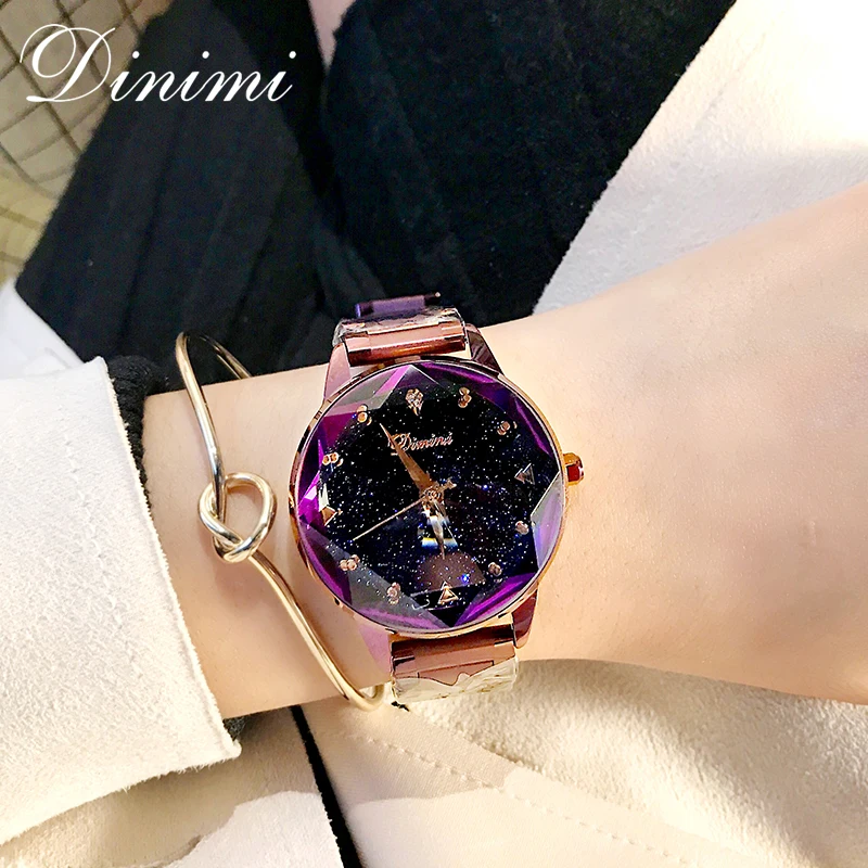 Dimini Fashion Luxury Women Watches Lady Watch Gold Quartz Wrist Watch Stainless Steel Ladies Watches Gifts Present Dropshippin