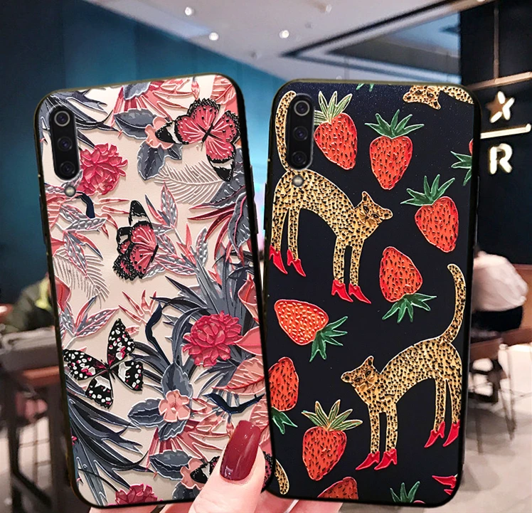 

3D Relief Case For Huawei P30 P20 P10 P8 P9 Lite mini Mate 20 Pro Y6 2017 Y9 2019 For Honor 7A Pro 8X 6A 9 10 Play Nova 4 Cover