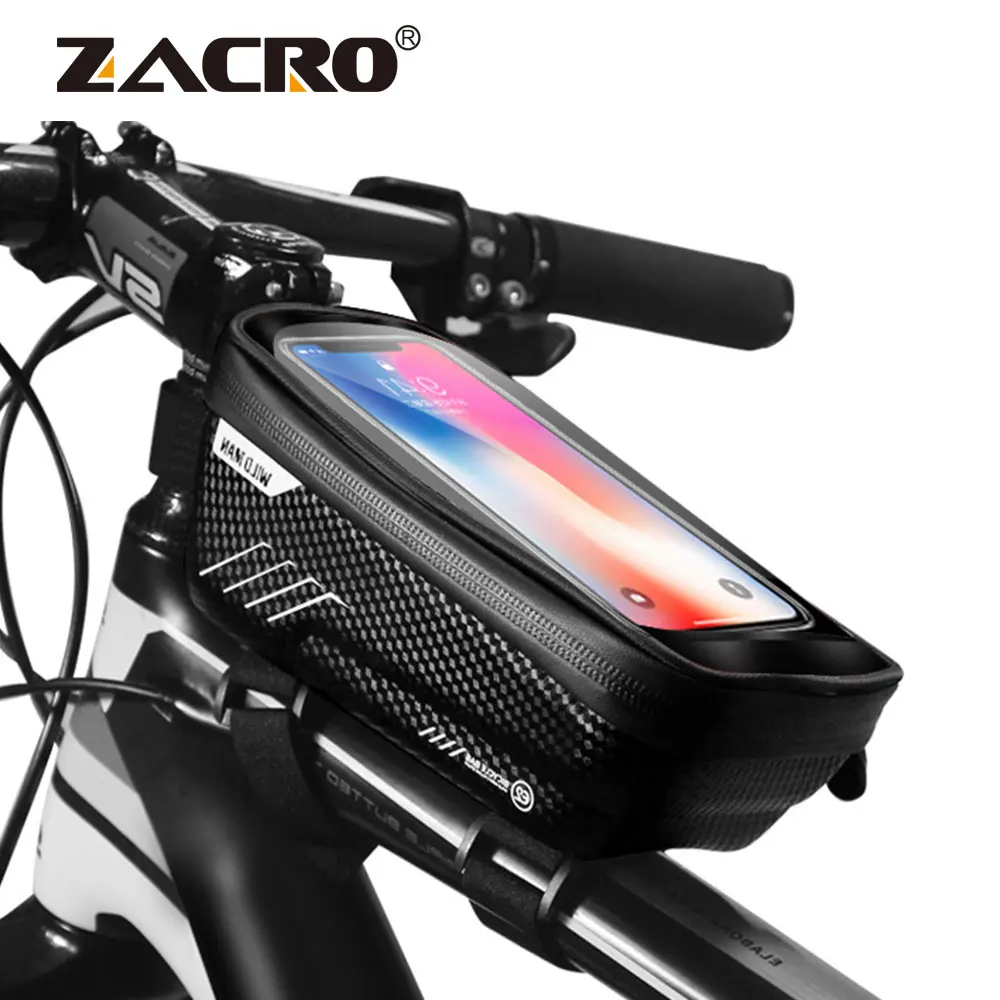NEW 6.2 inch Bike Front Top Tube Frame Bag MTB Waterproof Phone Holder Case US