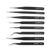 8pcs/lot VETUS BGA Precision ESD stainless steel anti-static tweezers SMD reworking soldering hand tools цена 8pcs/lot VETUS BGA Precision ESD stainless steel anti-static tweezers SMD reworking soldering hand tools цены онлайн