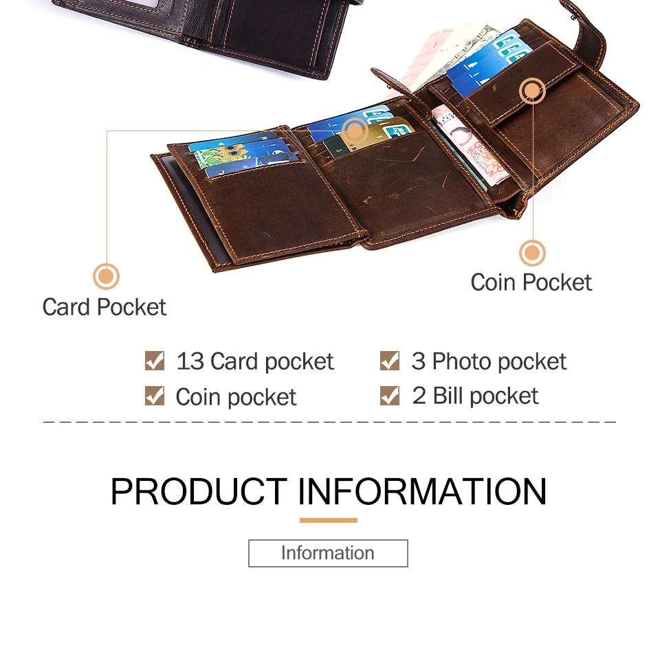 Thread Small Men Wallet Genuine Leather Purse for Men 3 Layers Solid Male Wallets Card Holder Money Bag Casual Short Men Clutch