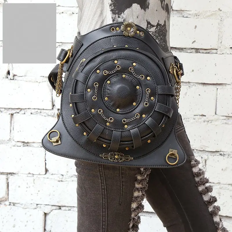 Готический Steam Punk сумки ретро Поясные рок высокие пакет искусственная кожа Crossbody