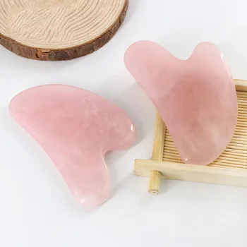 

Jade Stone Guasha Board Scraping Board Pink Green Jade Stone Massage Tool SPA Therapy Massager Antistress Body Care