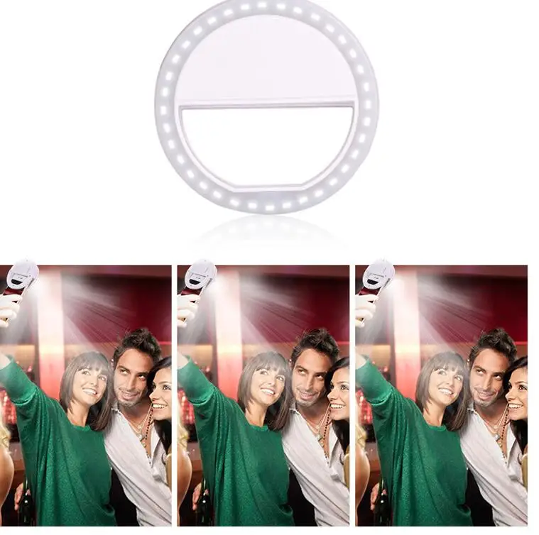 

2018 For Cell Phone Smartphone mobile phone Selfie LED Ring Flash lens beauty Fill Light Lamp Portable Clip for Photo Camera