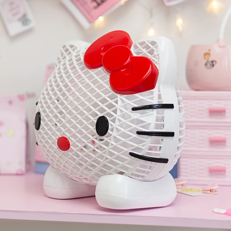 

Bedroom Small electric fan Mini office student dorm room Bed top Cartoon fan