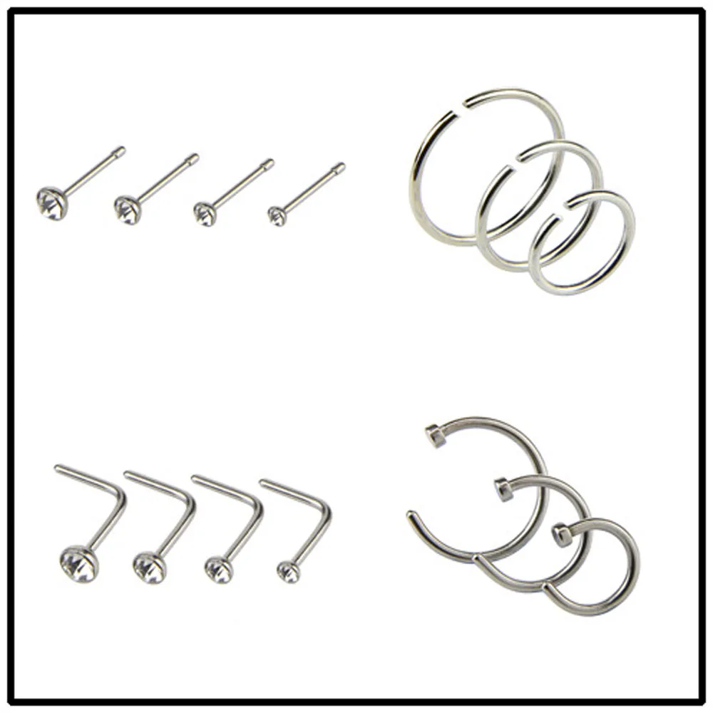 New 14pcs/lot 16G 316L Surgical Stainless Steel Body Jewelry Helix