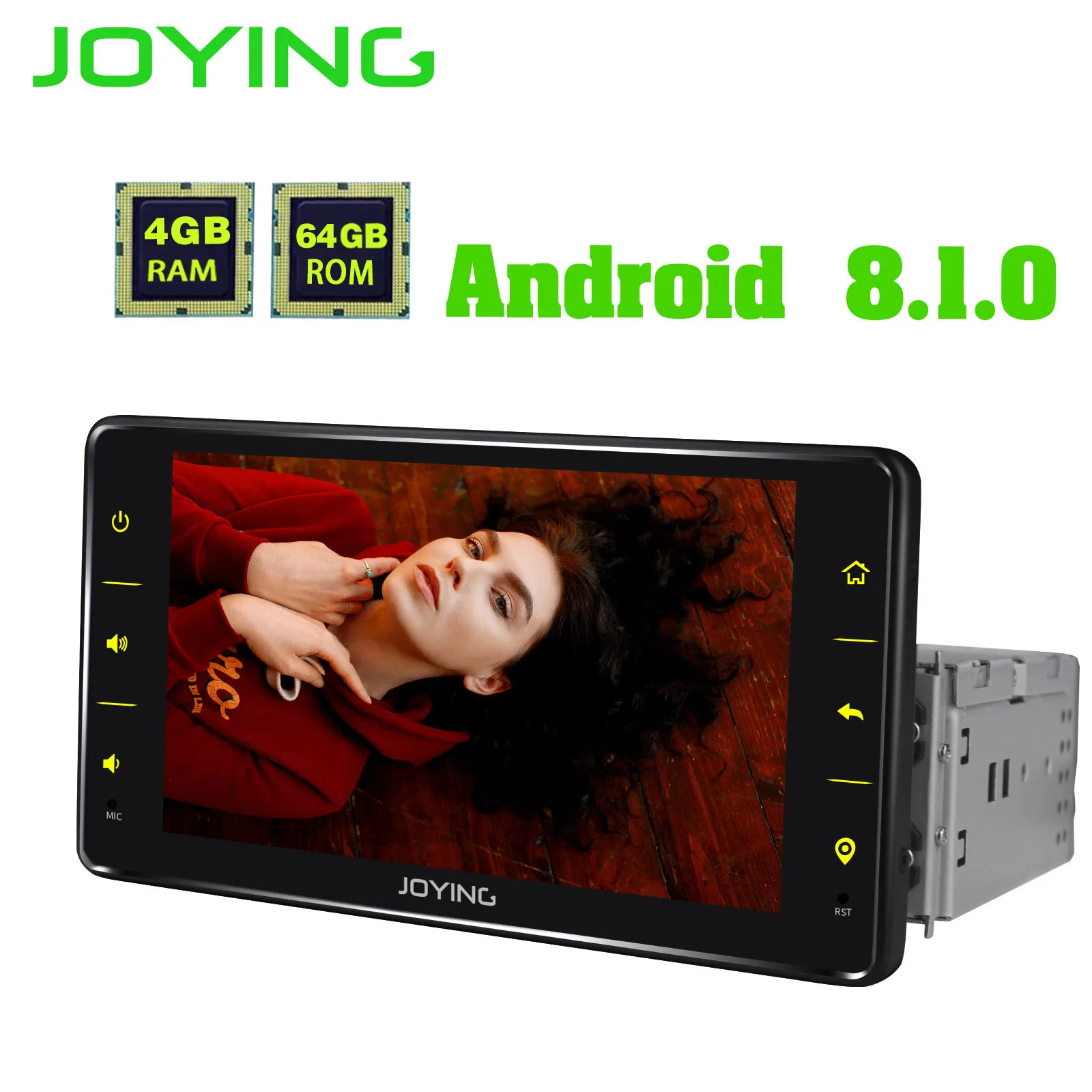  JOYING 1 din 4+64GB Android 8.1 radio cassette player 6.2