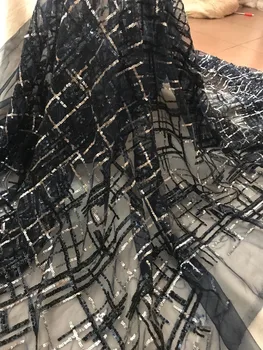 

ZH-51518 Free shipping sequins Embroidery designs super quality african tulle french lace fabric