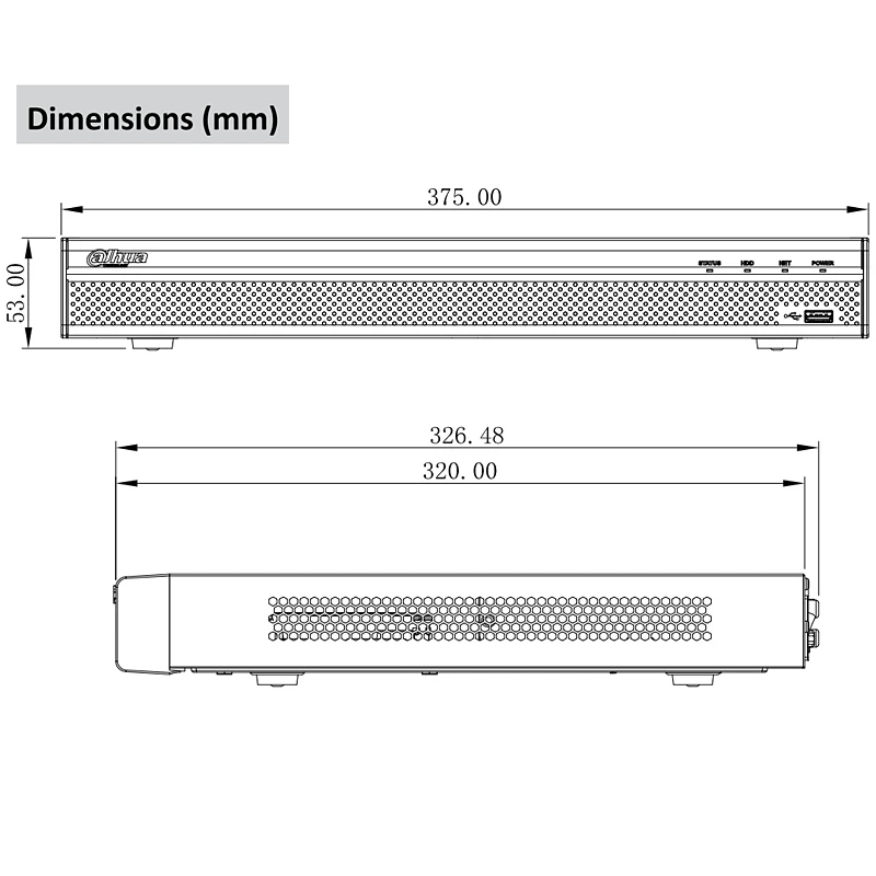 Dahua 16CH 32CH NVR5216-16P-4KS2E NVR5232-16P-4KS2E 16 PoE H.265 Pro сетевой видеорегистратор до 12MP детектор движения