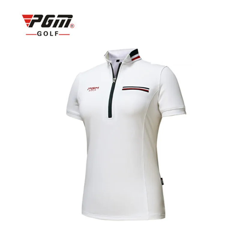 PGM одежда для гольфа Женская футболка для гольфа топ с коротким рукавом летняя дышащая футболка с коротким рукавом 86% полиэстер 14% спандекс