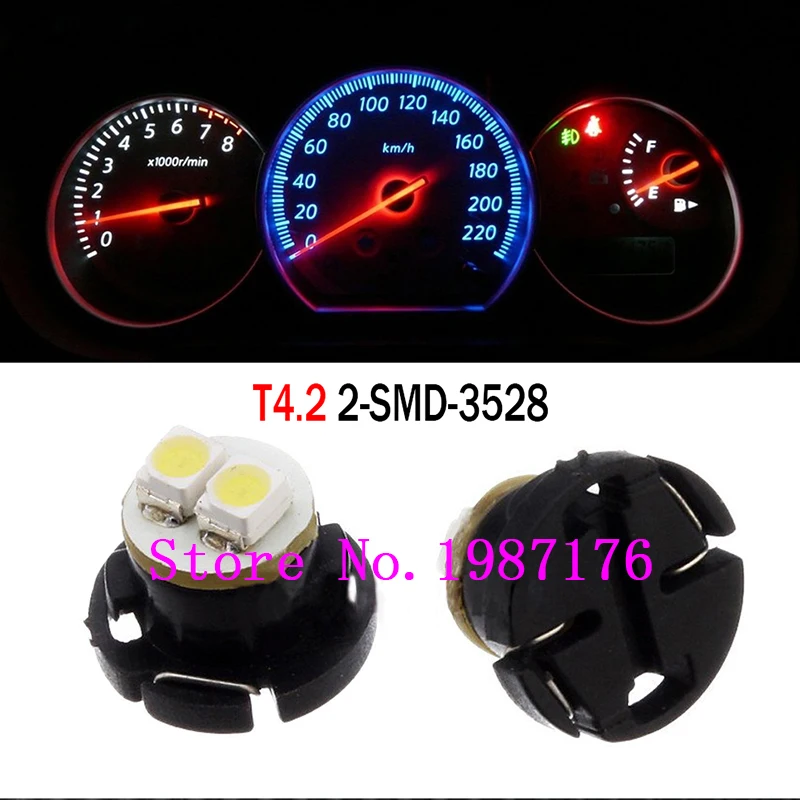 

Auto LED Stanley T4.2 1210 2 SMD Cold white/Crystal blue/Red 12V 3528 Dashboard Instrument Cluster lamp Radio Switch Lights
