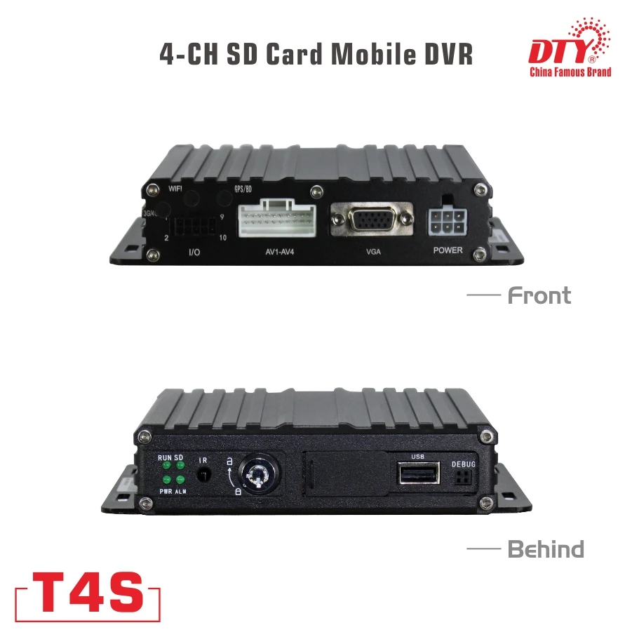 T4S основной mdvr Заводская прямая конкурентоспособная 4ch h.264 720p ahd sd карта