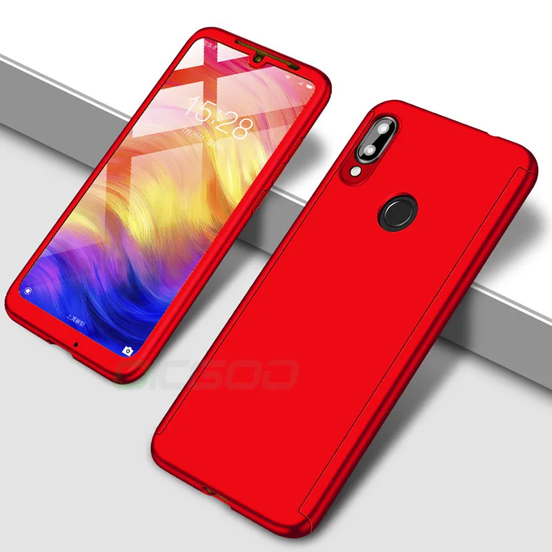 Роскошный 360 чехол OICGOO для Xiaomi Redmi Note 7 Pro, чехол для Xiaomi Redmi 7 Note 7 Pro, чехол для телефона - Цвет: Красный